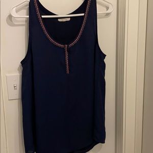 Navy blue sleeveless top